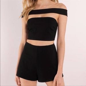 Tobi black cutout romper